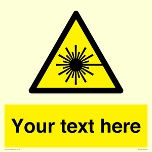 Custom Laser Hazard Sign